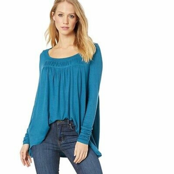 Free People - We The Free Love Valley Tunic Top Aquatic - Picture 1 of 6